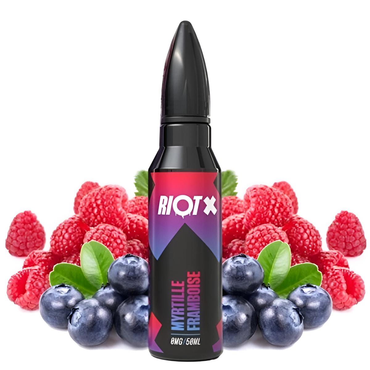 e-liquide myrtille framboise 50ml de Riot X