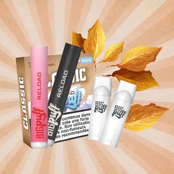 pack cartouches et batteries big puff reload