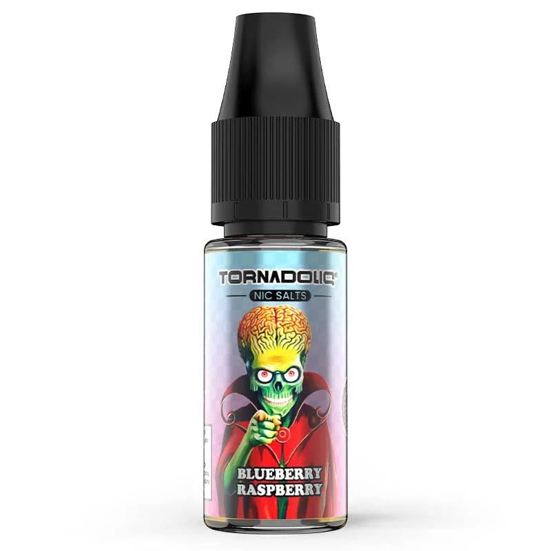E-liquide Blueberry Raspberry Tornado Liq aux sels de nicotine avec saveurs myrtilles et framboises, PG/VG 50%/50%, fabriqué en France.