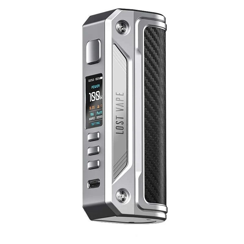 Box Thelema Solo 100W Lost Vape – Mod compact, écran TFT, 100W, compatible accu 18650/20700/21700, port USB-C- metal |revolt vape