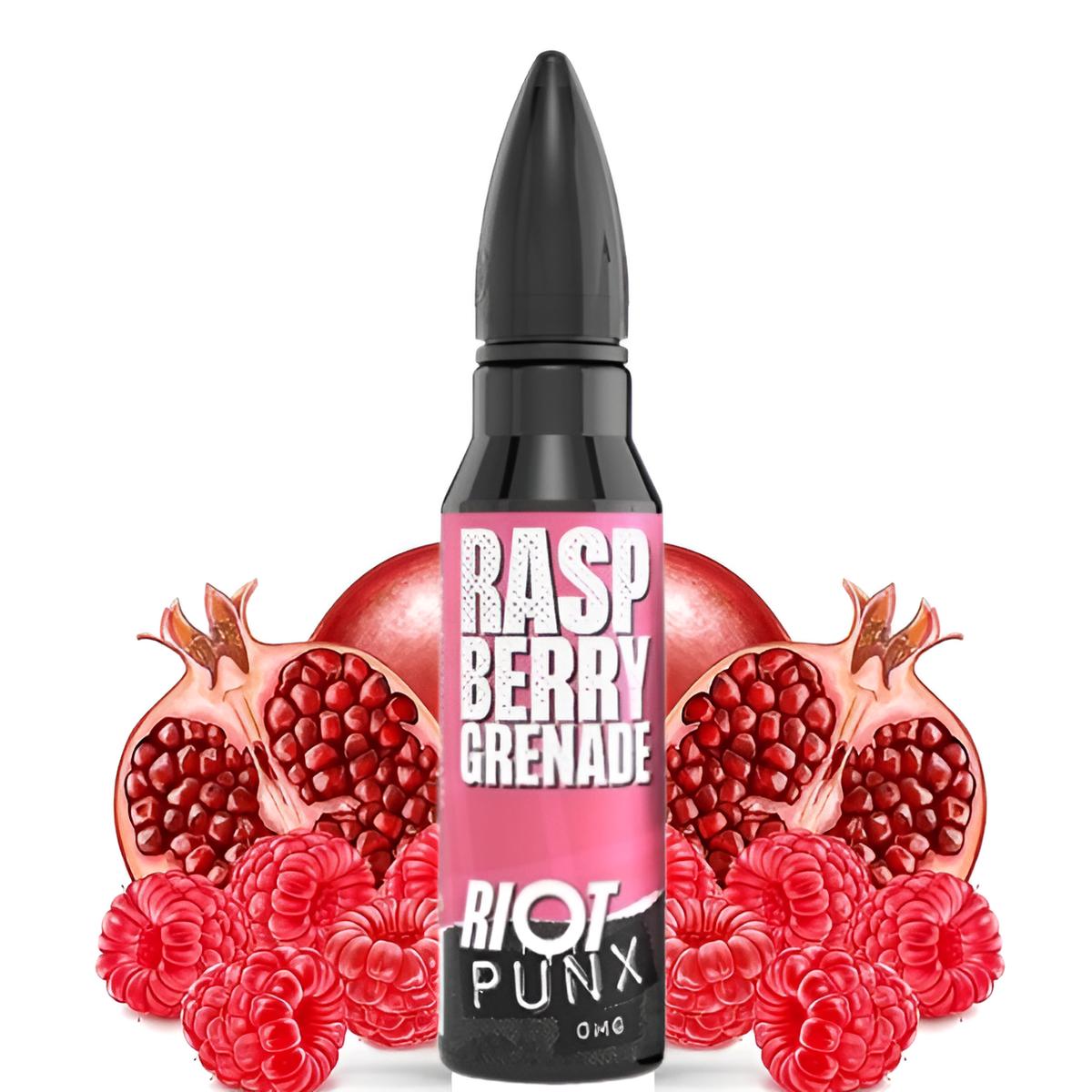 e-liquide 50ml riot framboise-grenade