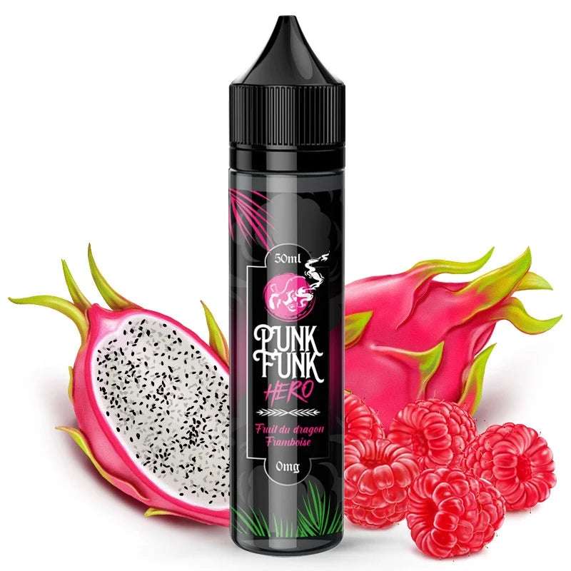 Flacon e-liquide Fruit du Dragon Framboise 50ml – saveur exotique par Punk Funk Hero