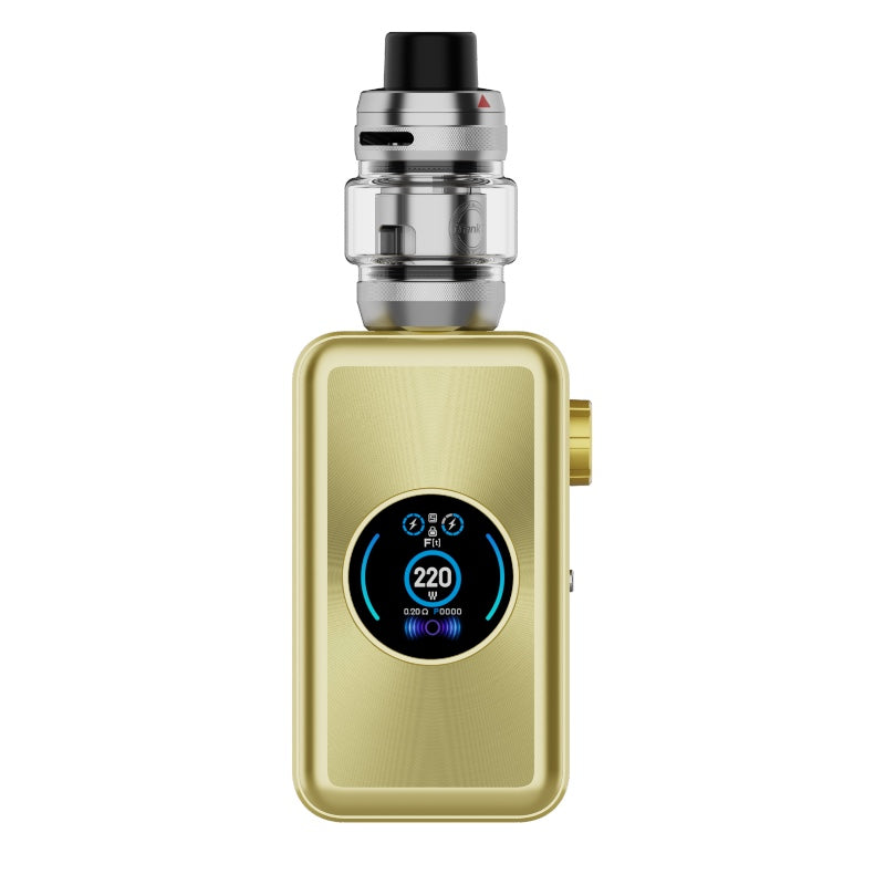 Kit Gen Max Vaporesso avec box 220W et clearomiseur iTank T 6ml or-jaune