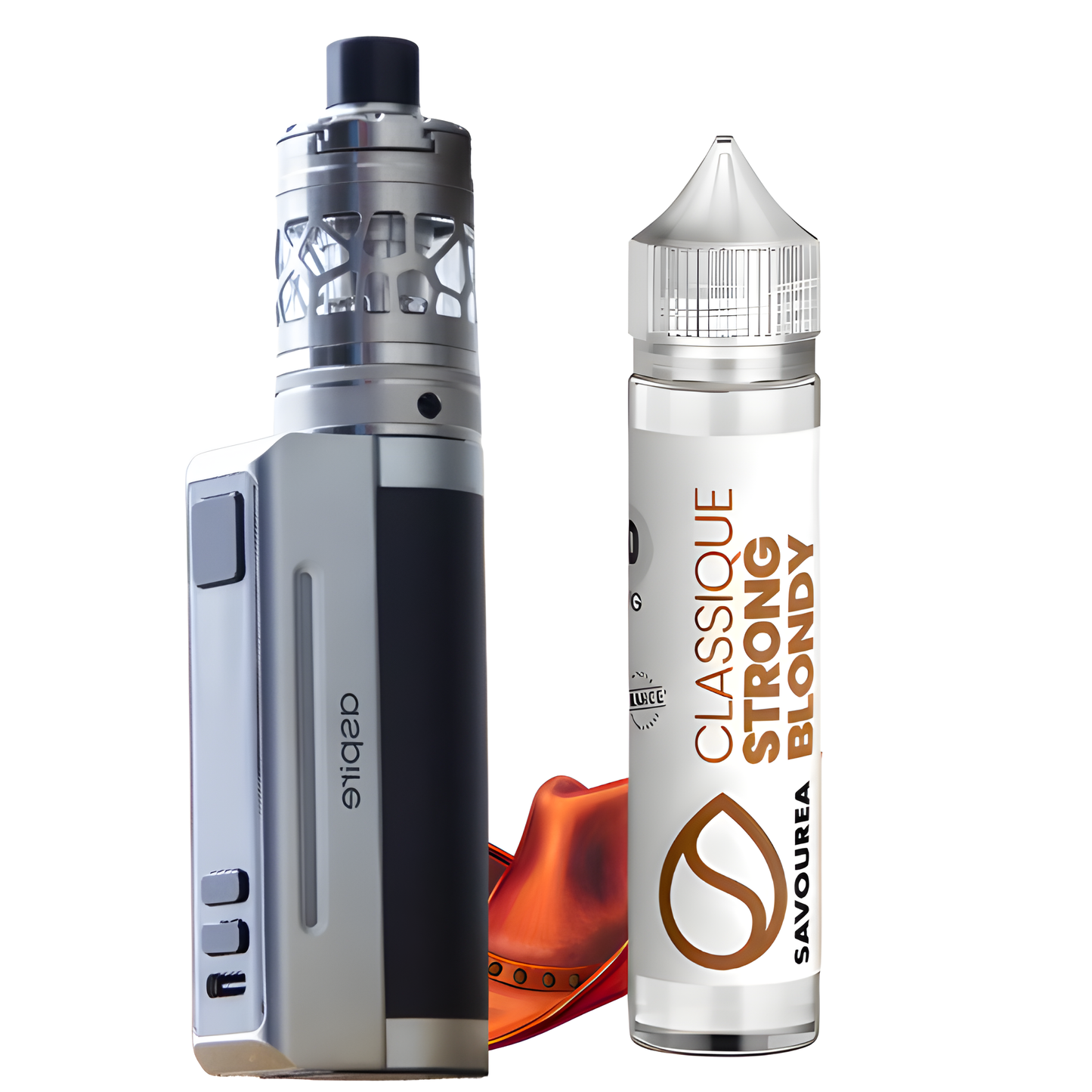 Kit Zelos M80 Aspire black-silver + E-liquide Strong Body Savourea Offert pro vape