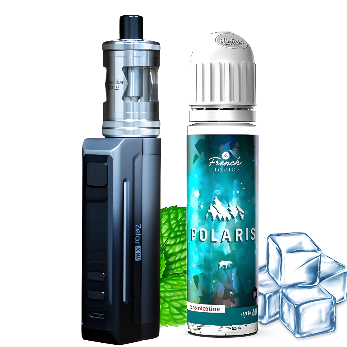 Kit Zelos X80 Aspire black gratient + E-liquide Polaris Medium de Le French Liquide Offert