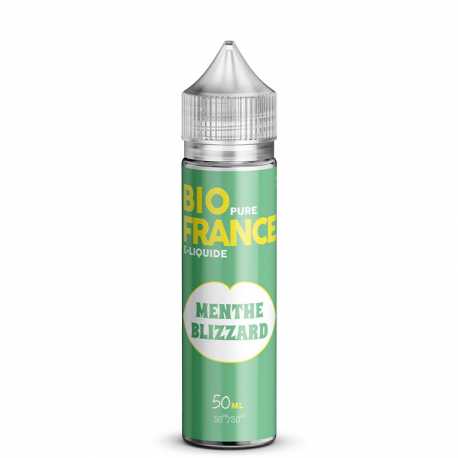 Flacon e-liquide Menthe Blizzard 50ml – saveurs bio menthe et eucalyptus – Bio Pure France- Revolt Vape