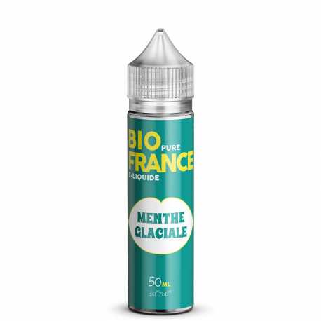 Flacon e-liquide Menthe Glaciale 50ml – menthe chlorophylle bio et fraîcheur intense – Bio Pure France