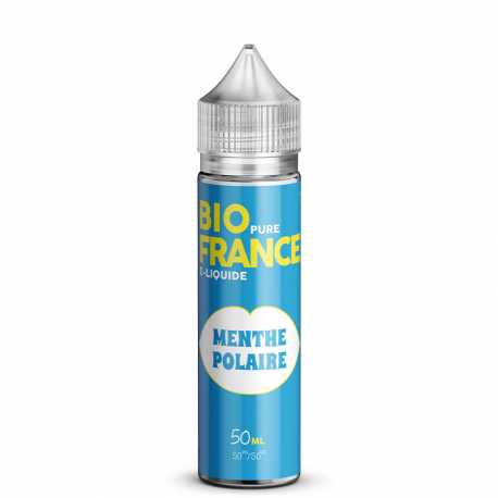 Flacon e-liquide Menthe Polaire 50ml – menthe bio chlorophylle – fraîcheur polaire – Bio Pure France
