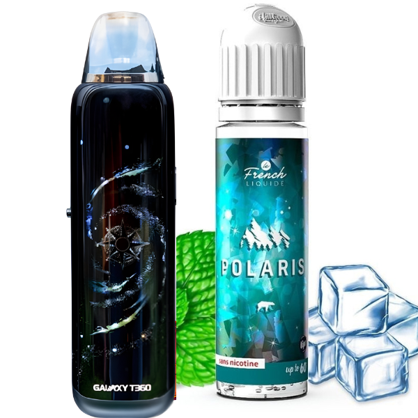 Kit pod Galaxy T360 Lost Vape ocean galaxy + E-liquide Polaris Medium Offert
