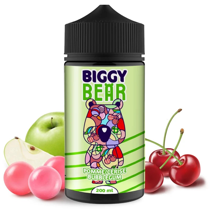 Pomme Cerise Bubble Gum 200ml - Biggy Bear smoke