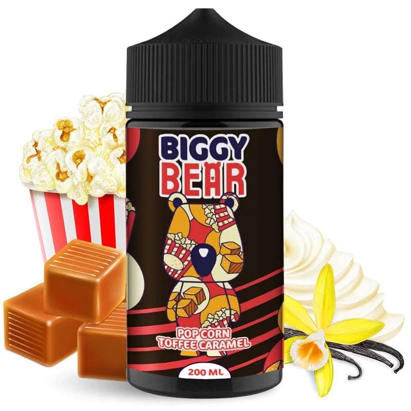 Pop Corn Toffee Caramel 200ml - Biggy Bear - Revolt Vape