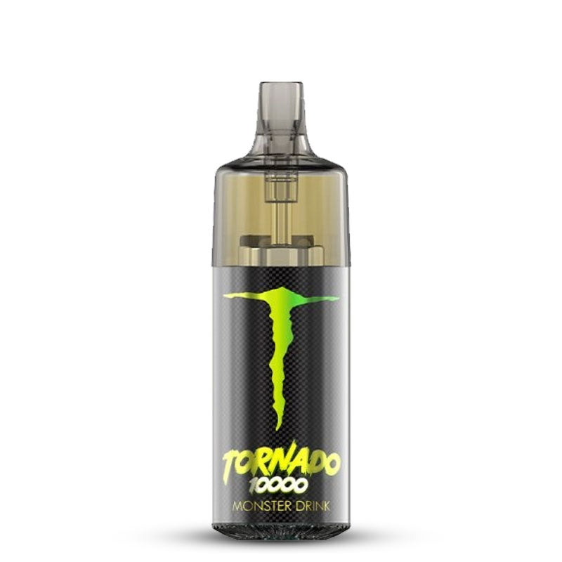 Puff Tornado 10000 – puff rechargeable 10 000 bouffées, 10 ml, batterie 800 mAh, USB-C, compatible sels de nicotine-monster drink