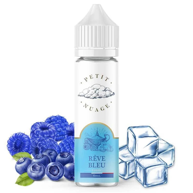 E-liquide Rêve Bleu Petit Nuage 60ml – framboise bleue, baies noires et fraîcheur