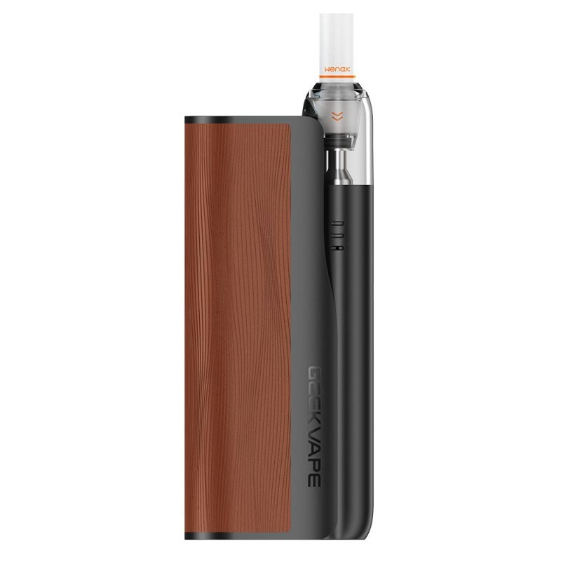 Kit Wenax M Geekvape – Pod MTL avec double batterie, idéal pour sevrage tabagique-bois-noir-ambiance