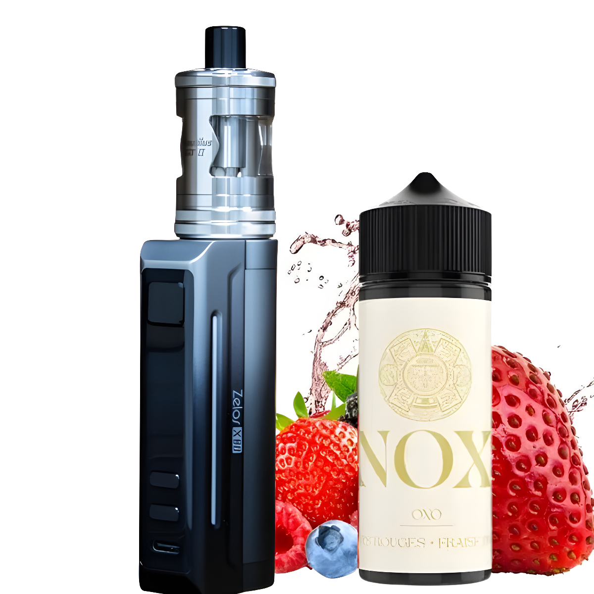 Kit Zelos X80 Aspire black gratien + E-liquide Oxo Nox de Secret's Lab Offert