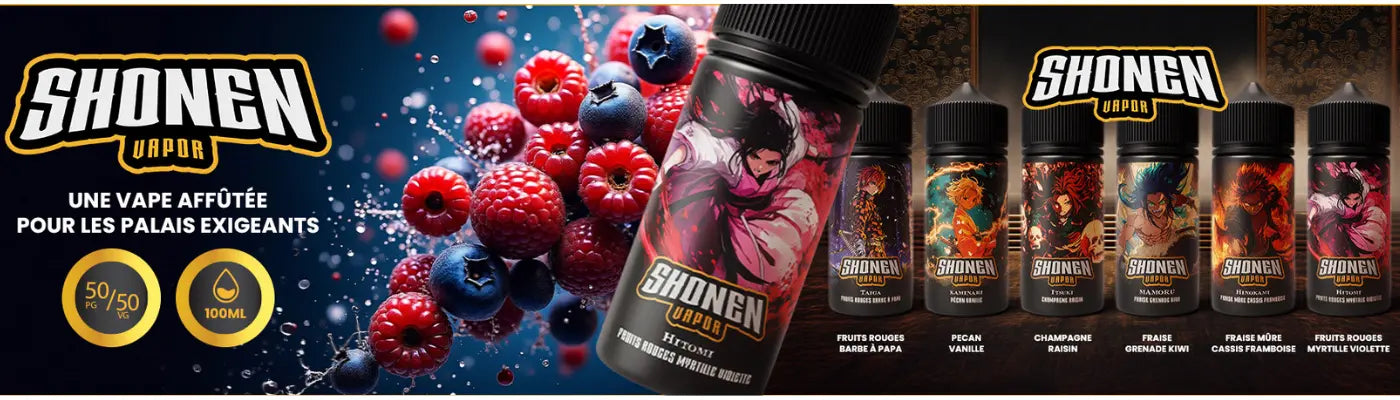 banniere pc de la collection shonen vapor | Revolt Vape