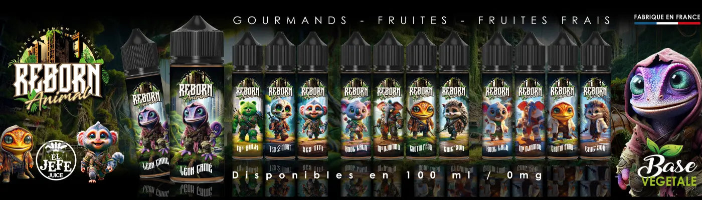 banniere pc Revolt Vape | collection reborn animal  nouveauté