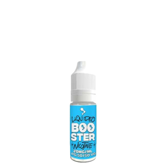 Booster de nicotine Liquideo 10ml 20mg/ml, idéal pour ajuster la nicotine des e-liquides grands formats et DIY. 