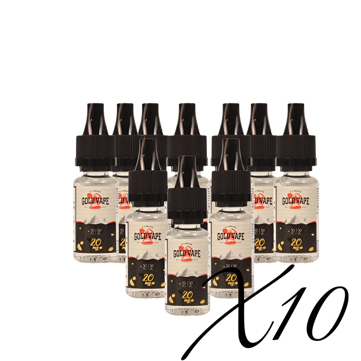 Booster de nicotine 50/50 pack de 10 - Gold Vape