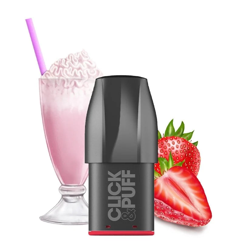 Cartouche Click & Puff - Xbar  fraise milshake