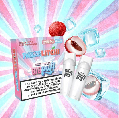 cartouche freeze litchi bigg puff reload