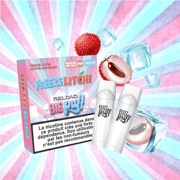cartouche freeze litchi bigg puff reload