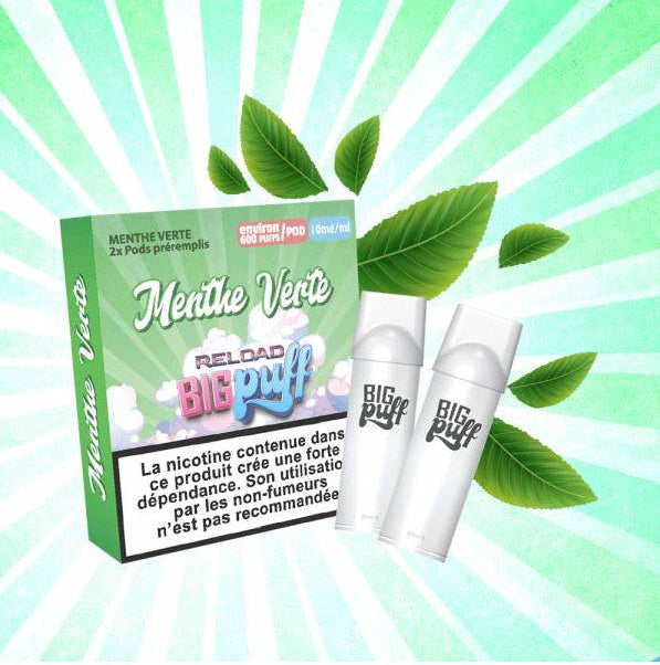 cartouche menthe verte bigg puff reload