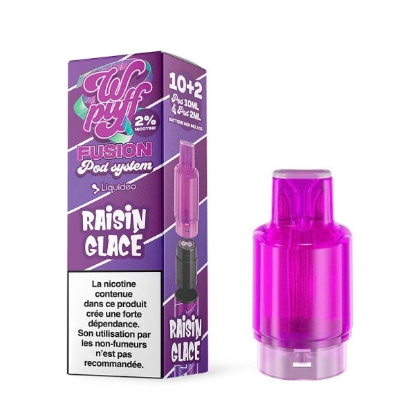 Cartouche Wpuff Fusion 2.0 Liquideo 20mg-raisin glacé