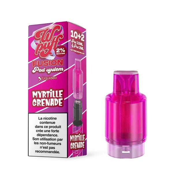 Cartouche Wpuff Fusion 2.0 Liquideo 20mg-myrtille-grenade