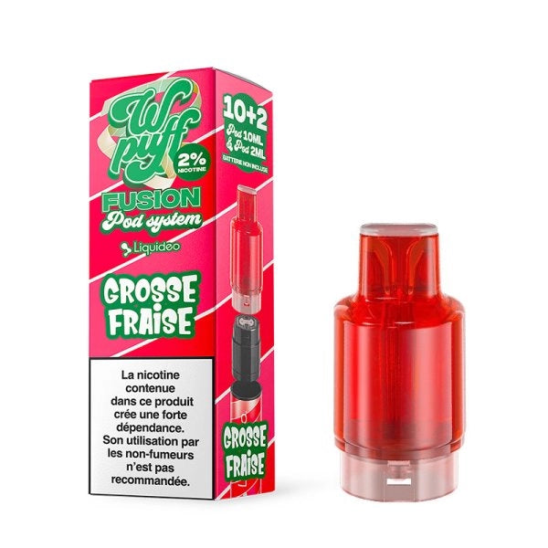 Cartouche Wpuff Fusion 2.0 Liquideo 20mg -grosse fraise