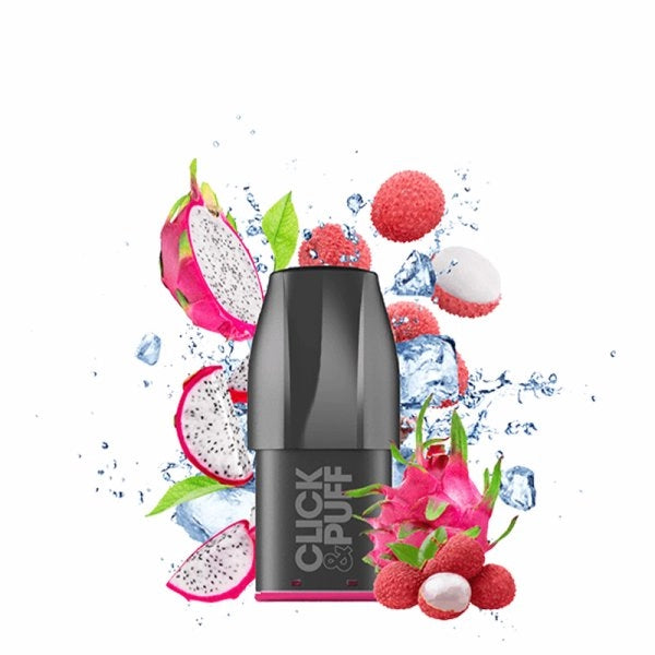 Cartouche Click & Puff - Xbar  litchi fruit du dragon ice