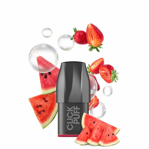 Cartouche Click & Puff - Xbar  bubble fraise pasteque