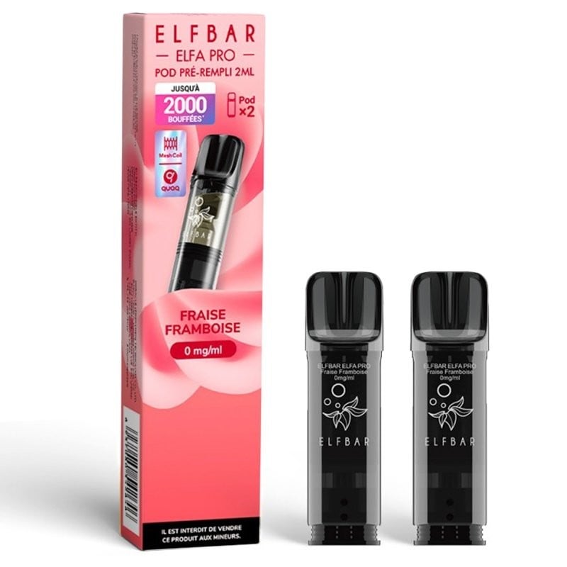 Cartouches Elfa Pro - Elfbar fraise framboise