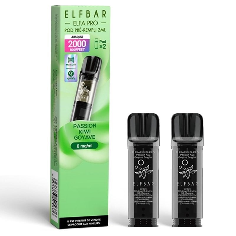 Cartouches Elfa Pro - Elfbar passion kiwi  goyave