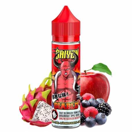 E-liquide Diablo 50ml – Saveurs fruit du dragon, baies et pomme rouge. PG/VG 50/50. Fabriqué en France par Swoke.