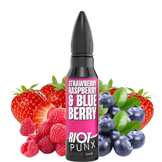 e-liquide 50ml Riot strawberry-raspberry-blue berry de Riot