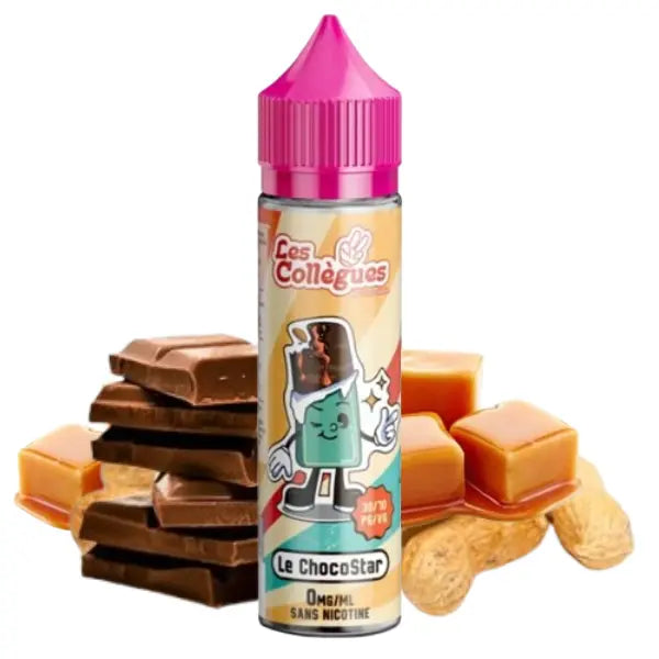 e-liquide Le Chocostar 50ml - Les Collègues - choco-caramel-cacahuete