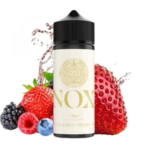 Oxo Secret’s Lab 50ml d’e-liquide fruit rouge avec fraise, framboise, cassis et myrtille.