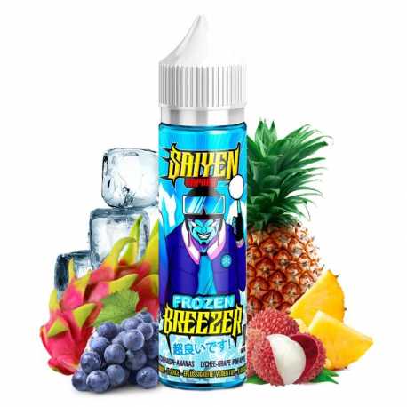 Flacon Frozen Breezer 50ml – E-liquide frais et fruité : litchi, raisin, ananas et fruit du dragon. Ratio PG/VG 50/50.
