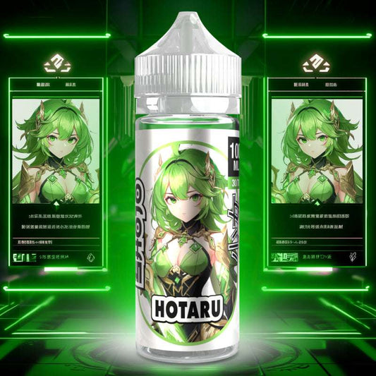 E-liquide Hotaru Shojo – 120ml – kiwi, pastèque, fruit du serpent, fraîcheur intense – PG/VG 30/70 – Fabriqué en France