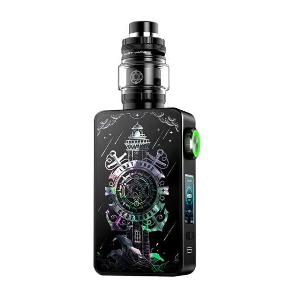 Kit Centaurus M200 Lost Vape, box 200W avec écran couleur 0,96", clearomiseur Subohm 5 ml, top airflow et résistances UB Max pour une vape puissante.Revolt Vape