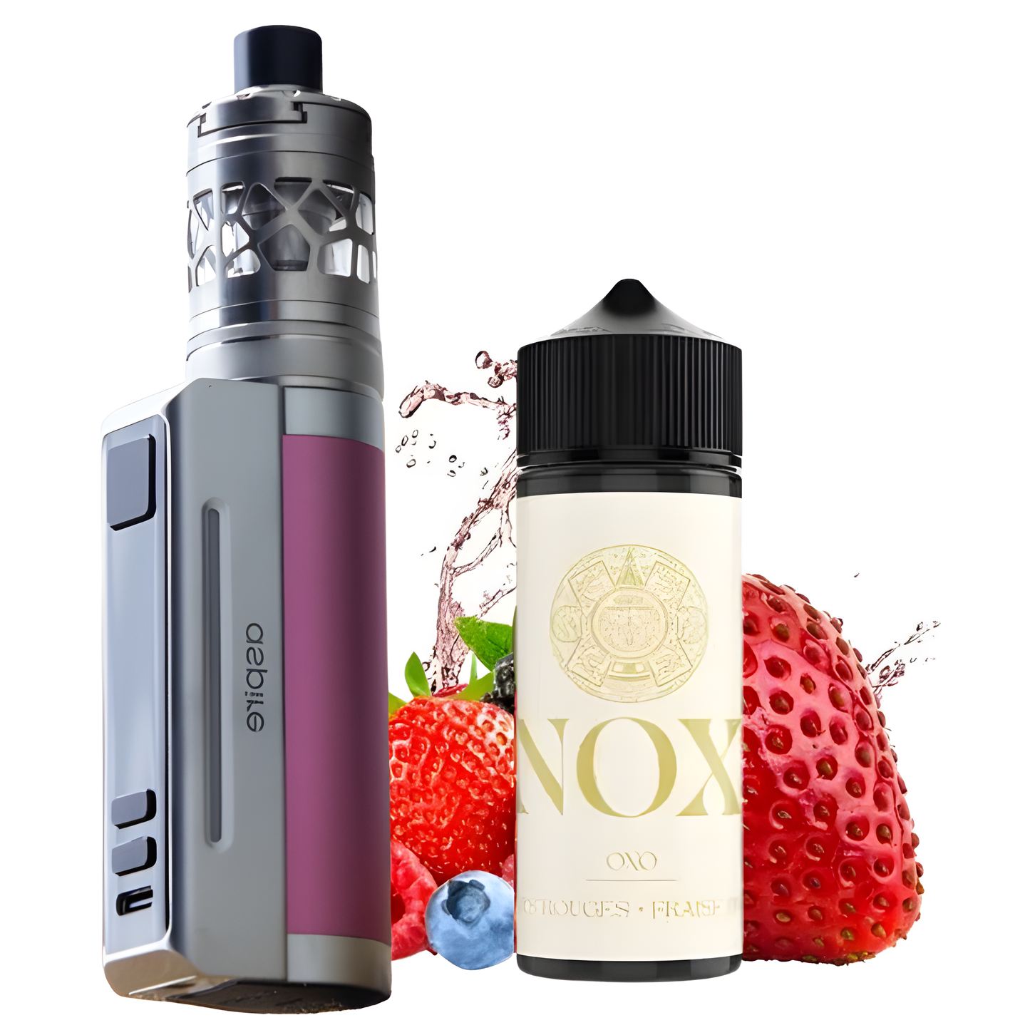 Kit Zelos M80 Aspire pink silver +E-liquide Oxo Nox de Secret's Lab Offert