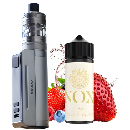 Kit Zelos M80 Aspire silver  +E-liquide Oxo Nox de Secret's Lab Offert pro