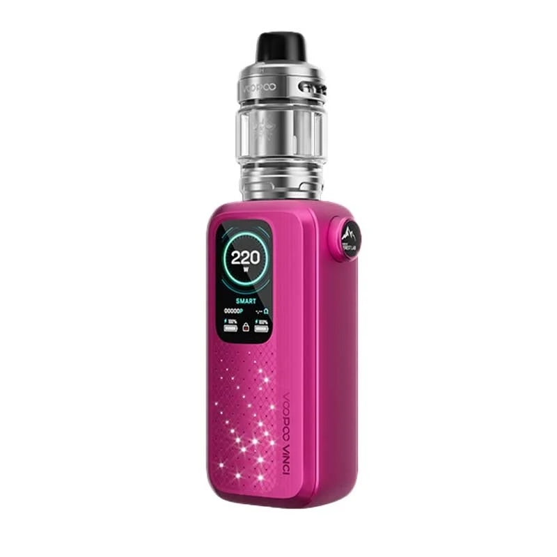 Kit Vinci Spark 220 VOOPOO avec box 220W, clearomiseur UForce X et résistances PNP X pour une vape performante.