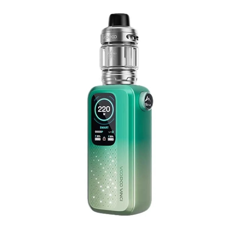 Kit Vinci Spark 220 VOOPOO avec box 220W, clearomiseur UForce X et résistances PNP X pour une vape performante.