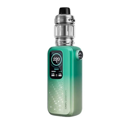 Kit Vinci Spark 220 VOOPOO avec box 220W, clearomiseur UForce X et résistances PNP X pour une vape performante.