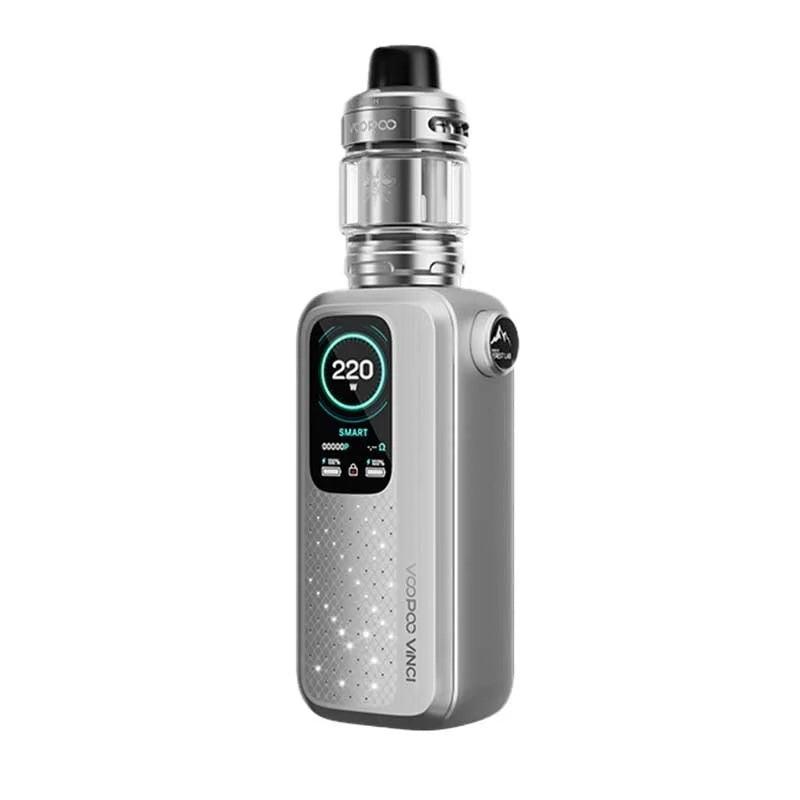 Kit Vinci Spark 220 VOOPOO avec box 220W, clearomiseur UForce X et résistances PNP X pour une vape performante.