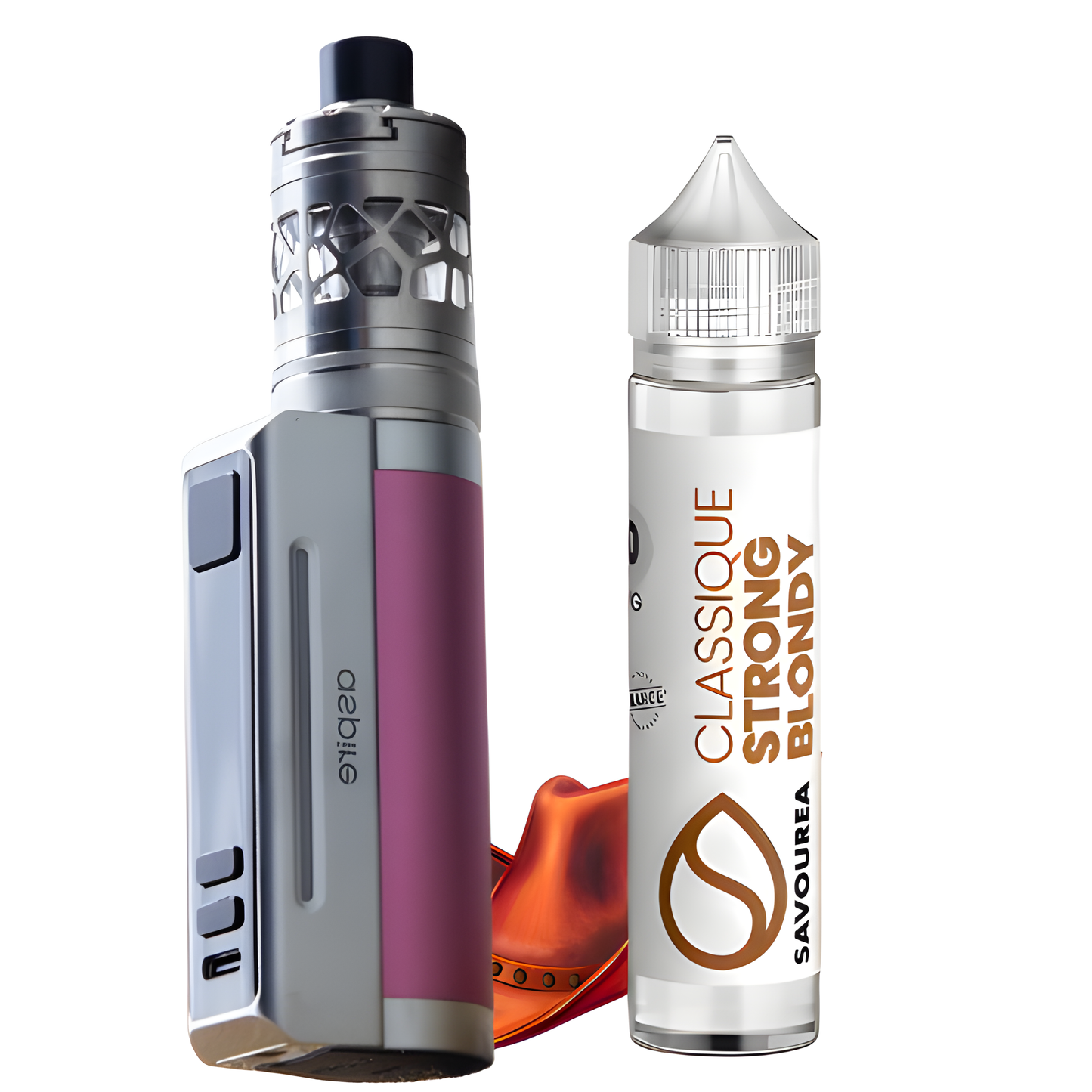Kit Zelos M80 Aspire Pink + E-liquide Strong Body Savourea Offert