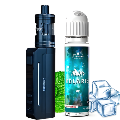 Kit Zelos X80 Aspire full black + E-liquide Polaris Medium de Le French Liquide Offert 