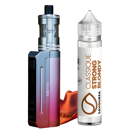 Kit Zelos X80 Aspire pink gratient  + E-liquide Strong Body de Savourea Offert